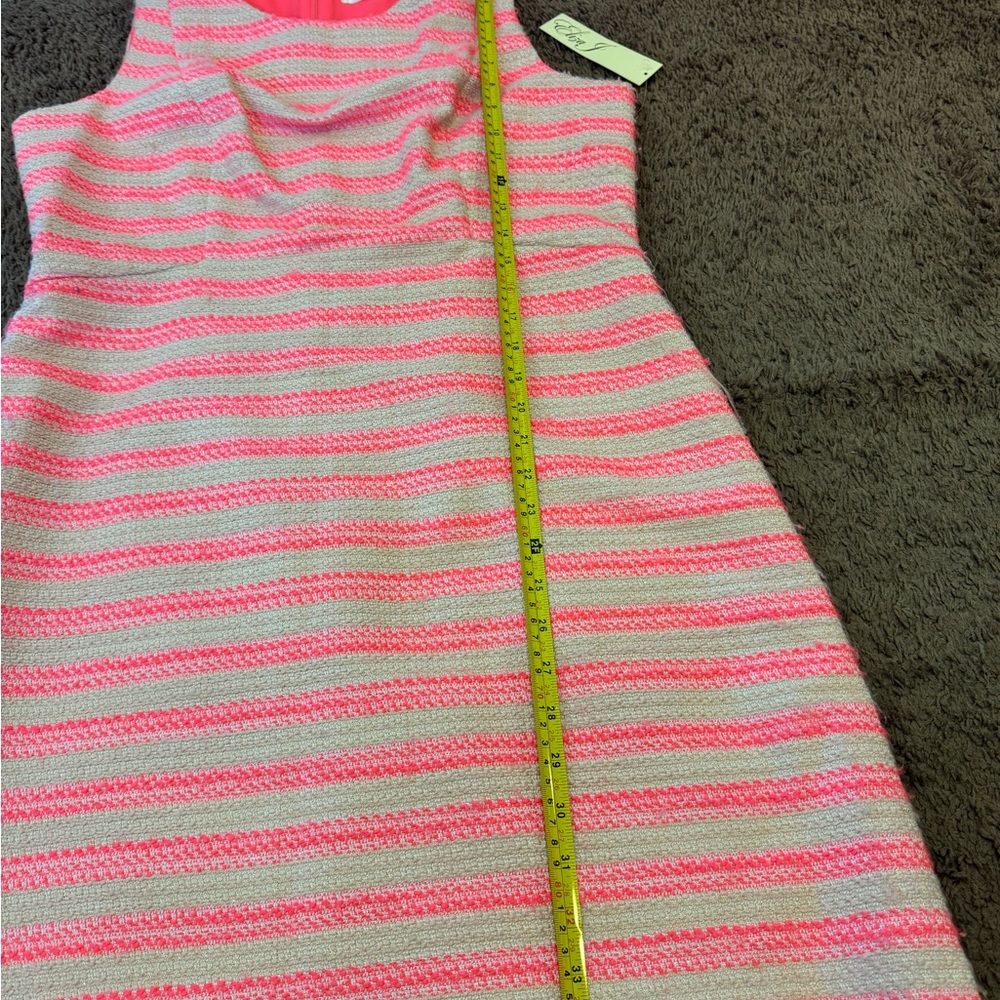 Eliza J Neon Pink Tweed Sheath Dress Barbiecore Sleeveless 12 14 L NEW $138 - Picture 6 of 12